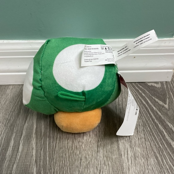 Nintendo Super Mario Green 1-Up Mushroom Plush 5 Inch - Picture 2 of 4